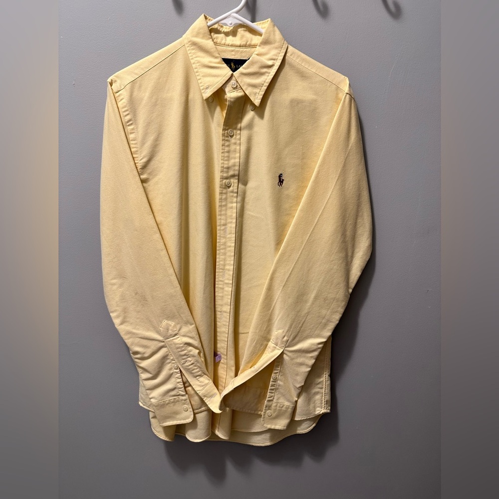 Ralph Lauren Pale Yellow Long-Sleeve Button-Down Shirt
